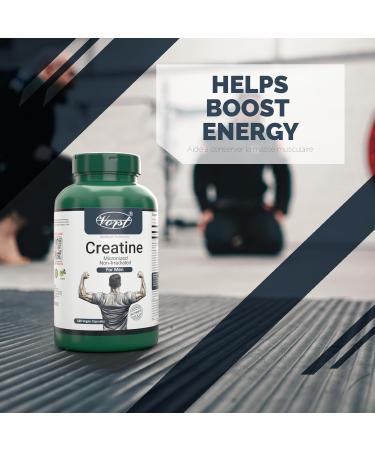 Vorst Creatine Supplement for Men 180 Vegan Capsules | Monohydrate Micronized Non Irradiated | Pills for Adults of All Ages | 1 Bottle 180 count (Pack of 1) - Buy Online on GoSupps.com