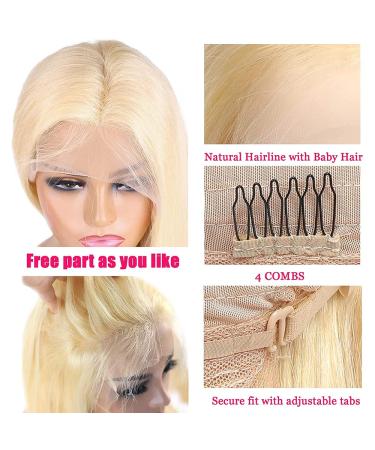 30 Inch 613 Body Wave Lace Front Wig Human Hair | Pre Plucked Blonde HD Lace Frontal Wig with Baby Hair | 613 Blonde Wig - Buy Online on GoSupps.com