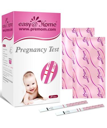 Easy Home Pregnancy Test Strips: 20 Pack Early Detection Pregnancy Tests - Highly Sensitive hCG Urine Tests Bulk for Home Use | Accurate Fertility Tests Kit 20 Count (Pack of 1)