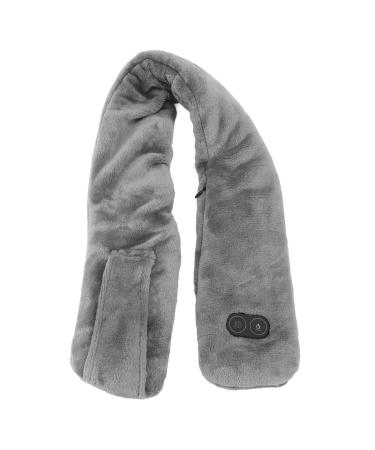XCELLO heating scarf USB companies soft warm pain relief vibration massage pure color heated neck wrap for adults older people (31.5in*3.9in-c) 31.5in*3.9in C