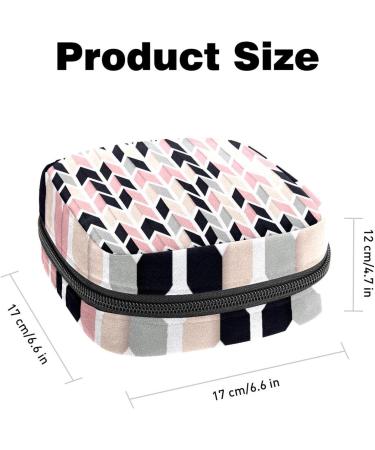 Anna Cowper Geometry Pink Women's Bandage Storage Bag - Portable Menstrual Cup Holder & Nursing Pad Pockets | Ideal for Teens & Women - Buy Online on GoSupps.com
