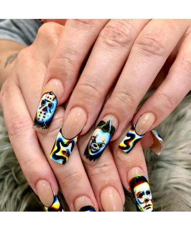 Halloween Nail Stamping Plate & Kit | Scary Movie Characters | DIY Horror Nail Art for Women & Girls - Buy Online on GoSupps.com