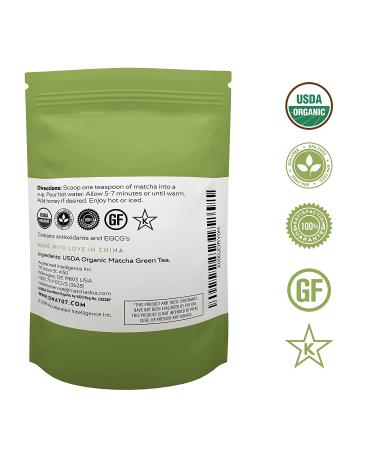 Organic Culinary Grade Matcha Green Tea Powder - High Antioxidants (8 oz) - USDA Certified - Pack of 1 - Buy Online on GoSupps.com