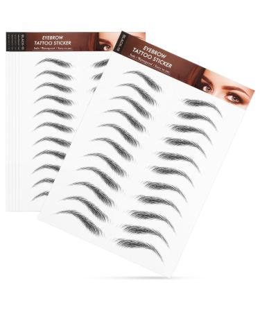 Lurrose Autocollants de Sourcils Temporaires 6 Feuilles 6d Effet Poil Poil Imperm ables pour Maquillage Naturel et Entretien des Sourcils Transfert Facile Look R aliste au Quotidien