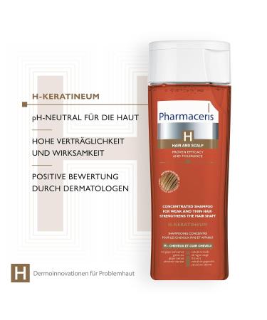 Pharmaceris H Keratineum Concentrated Shampoo | Strengthen Weak & Thin Hair | Sensitive Scalp Treatment | 250ml - Hair Loss Solution for Men & Women - Buy Online on GoSupps.com