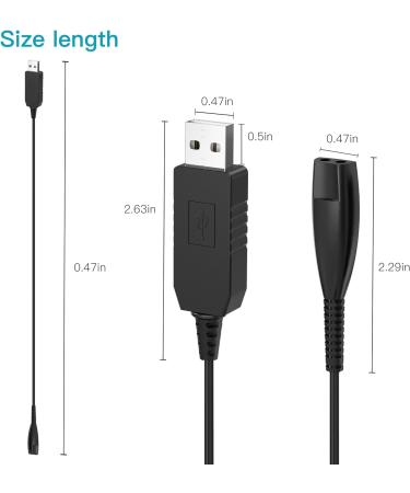 Braun Shaver USB Charger Cable - Compatible with Series 3, 7, 9, 1 - 3020S, 3080S, 760CC, 790CC, 340s, 190s - Ancable 12V Charger for Braun Beard Trimmer - Buy Online on GoSupps.com