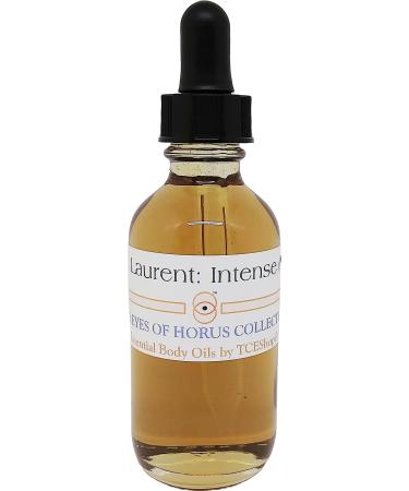 St. Laurent: Intense - Type For Men Scented Body Oil Fragrance Glass Dropper Top - Brown - 2 oz. - ID#36237 2 Fl Oz (Pack of 1)
