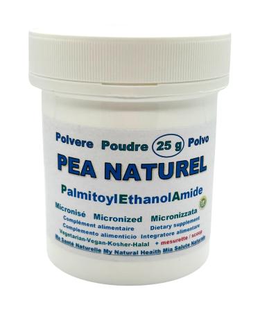Premium Micronised Palmitoylethanolamide PEA Powder 25g (= 62 capsules of 400 mg - dosage for 3 weeks) + measure. Also available in 100g