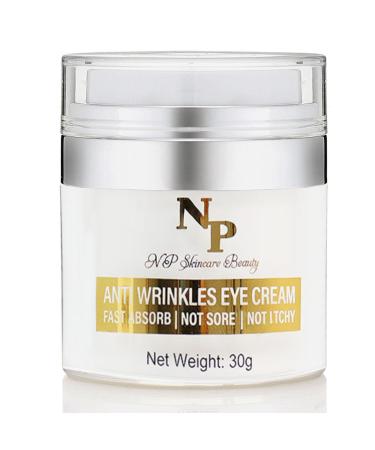 Anti-Wrinkles Eye Cream - Fast Absorbing Natural Ingredients for Dark Circles Puffy Eyes and Wrinkle Reduction 30 grams