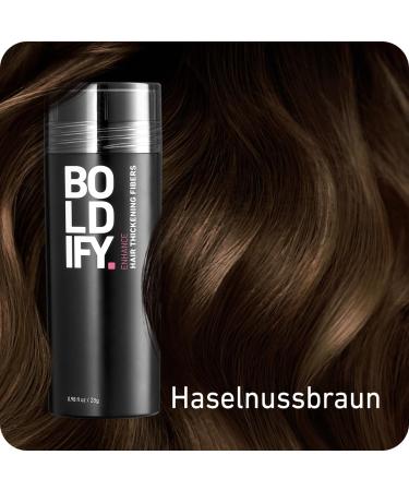 Boldify Hair Powder for Thinning Hair - Invisible Hazel Brown Covers Hair Loss in 15 Sec 28g (Large Bottle) - Natural Solution for Men & Women - Buy Online on GoSupps.com