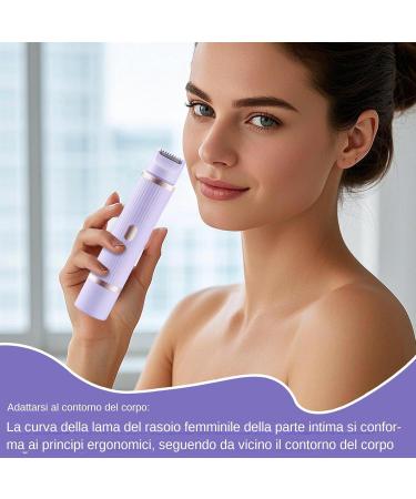 Tewzafiya Electric Female Electric for Women Trimmer Dressing Table or Bikini Facial Hair for the Front Labia Portable Armpit Trimmer Purple - Buy Online on GoSupps.com