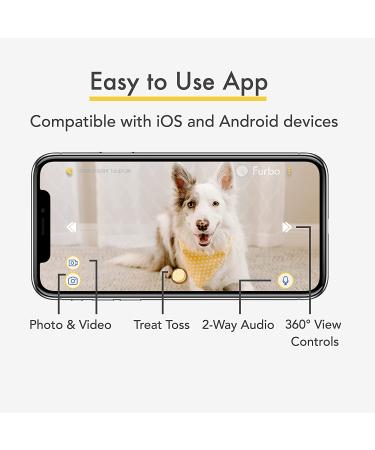 Furbo 360 Dog Camera 2022 | Rotating 360 View | Wide-Angle Pet Camera with Treat Tossing | Color Night Vision | 1080p HD Pan | 2-Way Audio | Barking Alerts - Buy Online on GoSupps.com