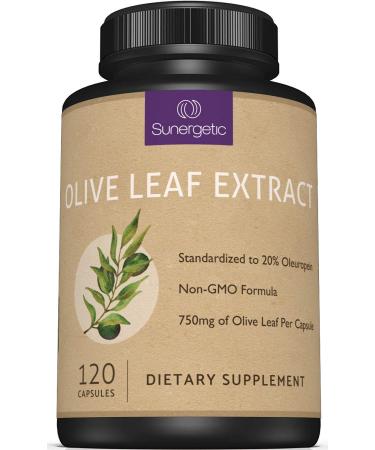 Premium Olive Leaf Extract Capsules  Standardized to 20% Oleuropein  Super Strength Olive Leaf Exact Supplement Supports Immune System & Cardiovascular Health  750mg Per Capsule  120 Capsules