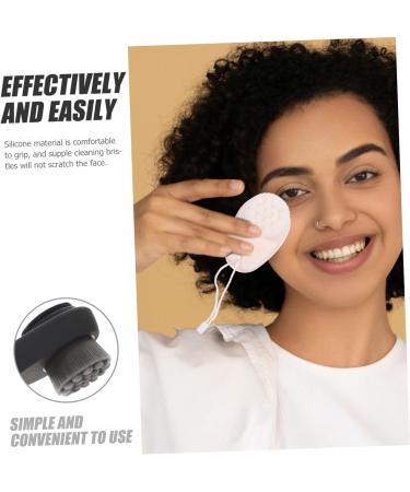FRCOLOR Pack of 8 Double-Sided Facial Cleansing Brush Face Scrub Scrubber Silicone Facial Cleanser Handle Facial Brush Bathroom Accessories Painted - Buy Online on GoSupps.com