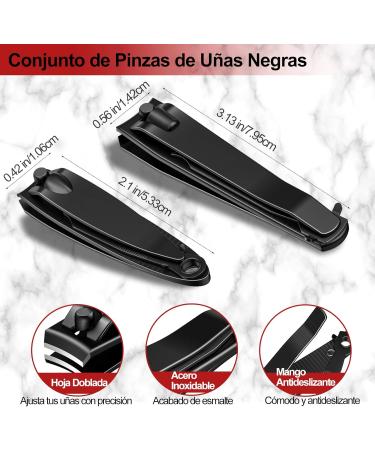 Xnourney Nail Clippers Set Premium Stainless Steel Nail and Toenail Cutters Set Nail Cutter Sets with Sharp Nail File(Black) - Buy Online on GoSupps.com