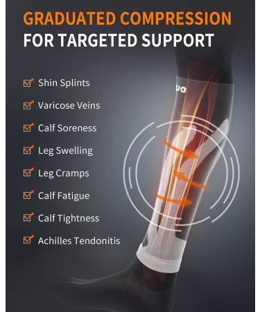 Buy Cambivo Calf Compression Stockings for Men & Women - Supportive Stylish & Ideal for Sports - Dark Blue S-M - Buy Online on GoSupps.com