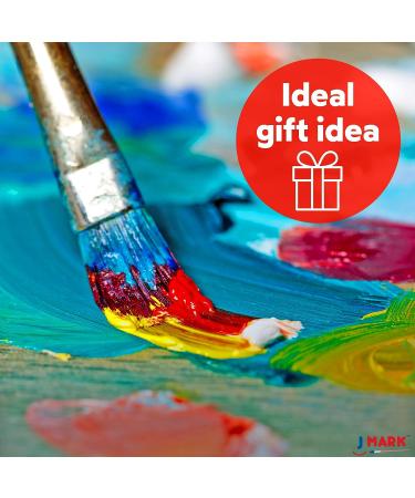 J MARK Mini Canvas Acrylic Painting Kit with Wood Easel - Complete Set with Canvases, Paint, Brushes & More - Buy Online on GoSupps.com