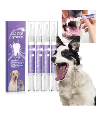 Pet Oral Repair Gel Pet Oral Repair Gel For Dogs Pet Oral Restorative Gel Pet Oral Restoration White Gel Pet Oral Restoration Gel Targets Tartars-Without Brushin (4)