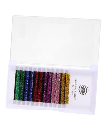minkissy 6 Pairs Glitter False Eyelashes Halloween Glitter Lash Extensions Cosplay Lashes Color Lashes Extension Glitter Lashes False Lash Flash Costume Fake Lashes Artificial Extend Fiber