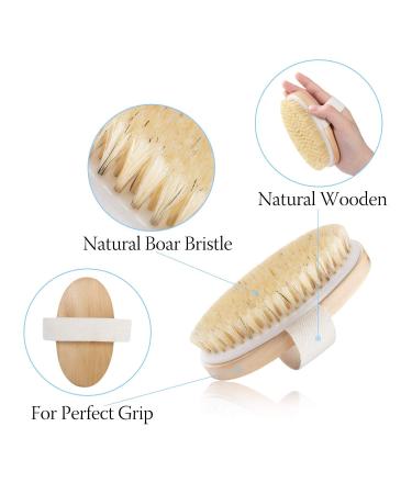Onwon Dry Brushing Body Brush - Anti Cellulite Exfoliating Scrub for Smooth Skin, Lymphatic Drainage & Improved Circulation - Buy Online on GoSupps.com