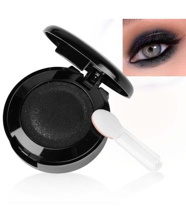 LOPHE LOPHE Glitter Eyeshadow - High Pigmentation & Micro-Glitter - Ultra-Soft Texture Long Lasting 24H - Ideal for Beginners/Travel - Vegan - 1.5 g - Black