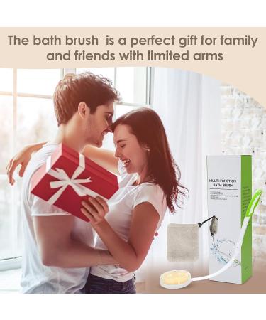 Foldable Back Shower Brush for Men and Women - Quick Dry Bath Brush, Extra Long Handle Curved Body Scrubber - Ideal for Elderly, Disabled, Seniors, Pregnant - LYIGEOL - Buy Online on GoSupps.com
