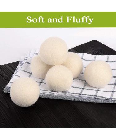 Wool Dryer Balls (Pack of 6 XL) Premium Reusable New Zealand Organic Non-toxic Natural Fabric Softener Saves Drying Time Baby Safety No Chemicals Can Reduce Wrinkles and Electrostatic Adhesion - Buy Online on GoSupps.com