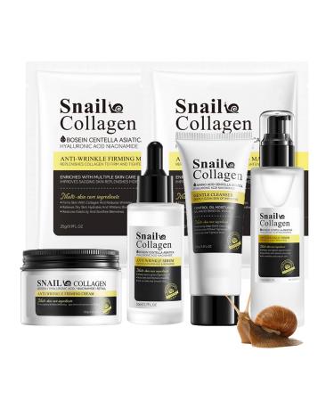 Teenage Girls Gifts - Snail Mucin Skincare Set - Skin Care Sets & Kits with Facial Cleanser Face Toner Face Cream Face Serum Face Mask - Gifts for Teenage Girls - Skin Care