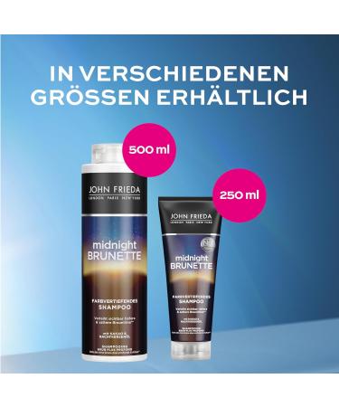 Kao Germany John Frieda Midnight Brunette Shampoo Contents 250ml Intensifies dark nuances with color pigments & cocoa For brown & brunette hair - Buy Online on GoSupps.com