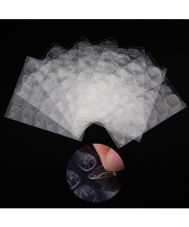 SAVITA 25 Sheets/600 Pcs Double Sided Nail Adhesive Tabs, Waterproof Breathable Jelly Adhesive Tab Glue Sticker for Fake Nails