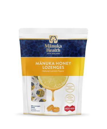 Manuka Health Manuka Honey Lozenges MGO 400+ Lemon 58 Lozenges