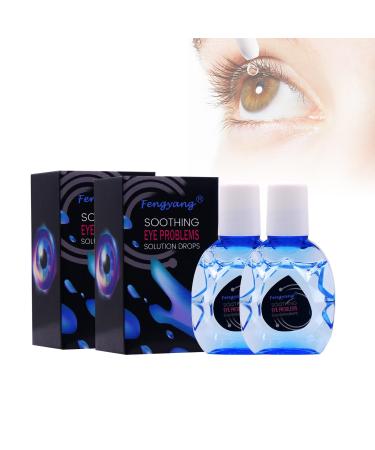 Fengyang 2PCs Eye drops treatment eye problems Solution drops eye drops against dry eyes eye problems solution drops relieves and treats wound effectively