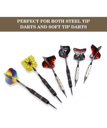Niubixx Standard Dart Flights - 30 Sets/90 Pcs Durable PET Laser Replacement Feather Tail Wings | Ideal Dart Game Accessories - Buy Online on GoSupps.com