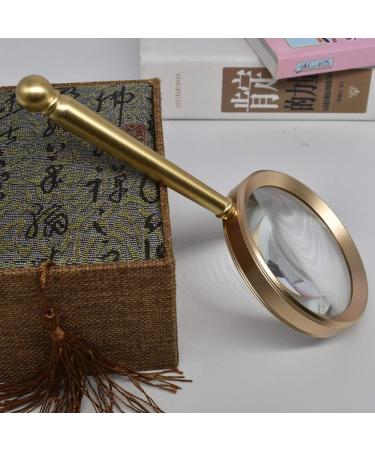 Glass 20 Times High-Definition Glass Old Reading Newspaper Student Children Old Men Gold Aluminum Hand-held Glass 185 Times 105 Times 75/90Mm Made in China - Buy Online on GoSupps.com