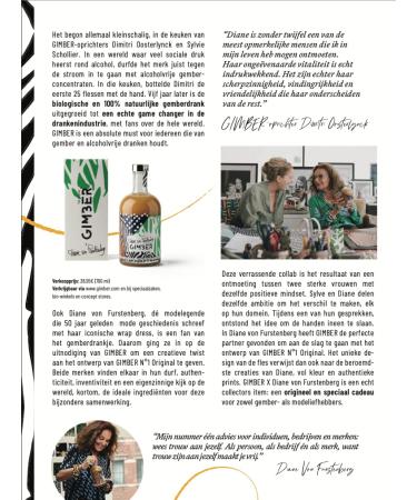 Gimber Limited Edition with Diane von F rstenberg - Original N 1 | Alcohol-Free Organic Ginger Drink | Premium 700ml Bioty Beverage with Lemon & Herbs - Buy Online on GoSupps.com