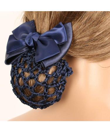 MOTZU 9-Piece Bowknot Hair Clip Set in Red | Women's Snood Net Barrette Bun Cover with Lace Bow Detail - Buy Online on GoSupps.com