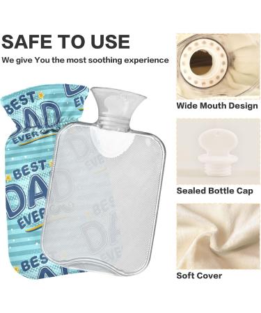 Hot Water Bottle with Cover - Blue Striped 2L | Pain Relief & Headache Relief Hot Water Bag - Buy Online on GoSupps.com