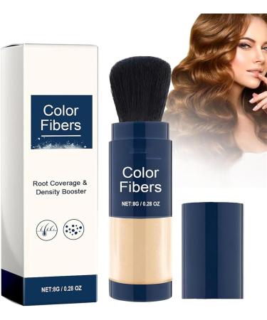 Supersize Color Fibers with Refill Set Colored Hair Thickener Temporary Hair Color for Root Touchup Hair Thickening Fibers Hair Fiber Powder for Women & Men (1 Gold) Gold 1