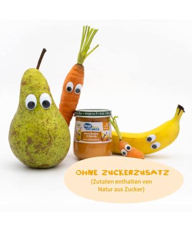 Baby Cheeky Friends Organic Baby Brass: Vegan 6-Pack of Pear Banana & Carrot - No Sugar or Salt Additives for 5+ Months - Buy Online on GoSupps.com