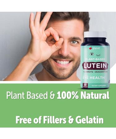 Yuve 20mg Lutein & Zeaxanthin Eye Health Supplement with Clinically Studied Lutemax 2020 Carotenoid Complex - Supports Dry Eyes Fatigue & Vision Clarity - 30 Vegan Capsules - Buy Online on GoSupps.com