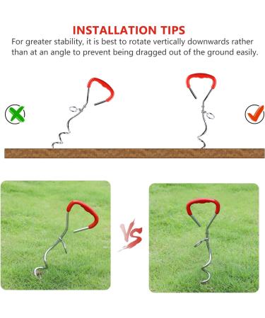 EfuturTime Large Dog Plot with 6m Leash | Durable Base Piral Anchor for Outdoor Camping & Farm | Perfect for Small to Large Dogs - Buy Online on GoSupps.com