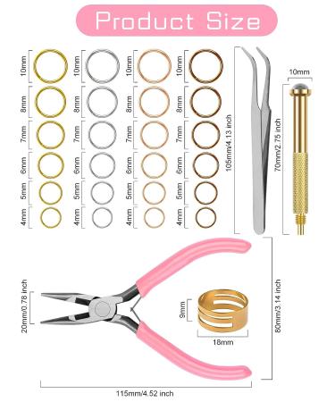 1014 Pcs Nail Art Dangle Charms Piercing Tool Set - TOROKOM Hand Drill, Jump Rings, Pliers, Tweezers - Buy Online on GoSupps.com