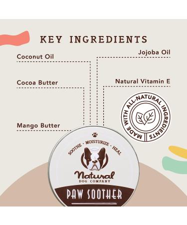 Natural Dog Company Paw Soother Balm 2 oz Tin - Moisturizing Dog Paw Cream for Dry and Irritated Paws - Buy Online on GoSupps.com