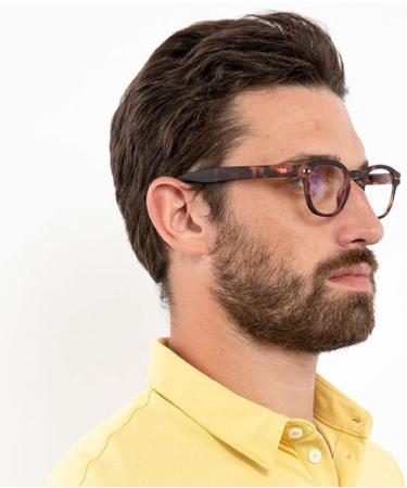 Muunel High Index 1.6 Glasses with Essilor AR Coating - Ultra-Slim Black Frame for Men - Anton Ultimate Thin - Tortoise Power 1.25x - Buy Online on GoSupps.com