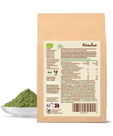 Organic Green Smoothie Mixture 250g | 8 Veggie Ingredients | Spinach Pea Protein Barley Grass & More | Achterhof Quality - Buy Online on GoSupps.com
