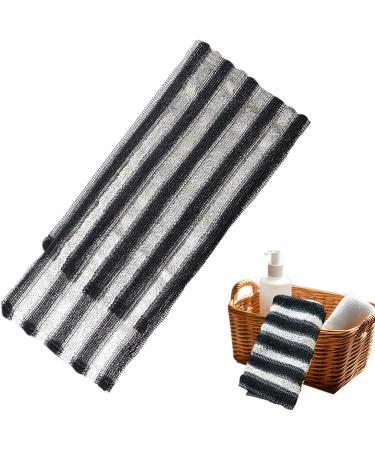 Body Scrub Cloth Scrub Towel Shower Towel Exfoliator Washcloth Scrub Body Cloths Reusable Rough Washcloths for Soothe Cleansing your Skin Black and White - Buy Online on GoSupps.com