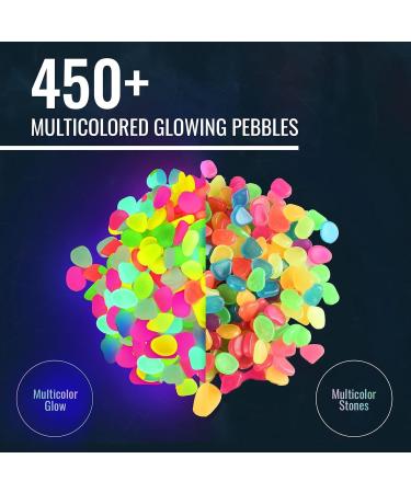 Graham Products 450 PCs Multi-Colored Glow in the Dark Rocks - Indoor & Outdoor Decorative Pebbles for Garden Fish Tanks Walkways & Planters - Buy Online on GoSupps.com