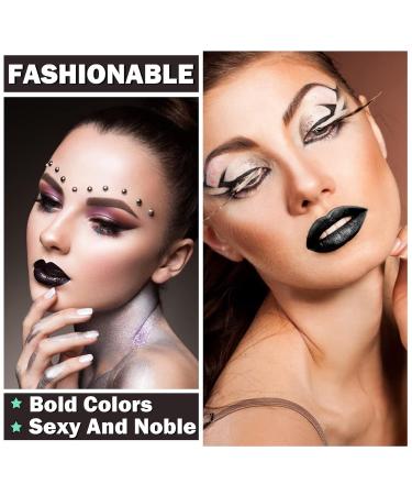 Black Lipstick & Lip Liner Set - Long Lasting Waterproof Matte Gloss for Halloween Christmas & Cosplay | Perfect for Goth Makeup - Buy Online on GoSupps.com
