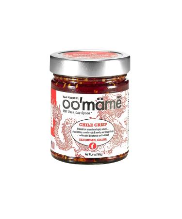 OO'mm Szechuan Chinese Chile Crisp (6 oz) - Tingly Mala Peppercorns with Sweet Chewy Ginger and Crunchy Peanuts - Vegan, Gluten-Free, Keto - Made in the USA Condiment Chinese Chile Crisp 6oz