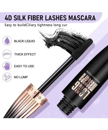 EHIOG 4D Silk Fiber 4D mascara black volume cream waterproof durable natural eye makeup no blooming eyes - Buy Online on GoSupps.com